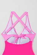 Crisscross V-Neck One-Piece Swimwear - Hovatok