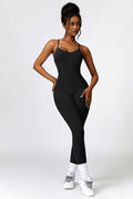 Basic Bae Open Back Spaghetti Strap Active Jumpsuit - Hovatok