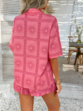 Devine Printed Button Down Shirt and Shorts Set - Hovatok