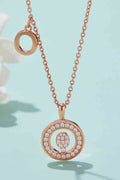 Adored Moissanite K to T Pendant Necklace - Hovatok