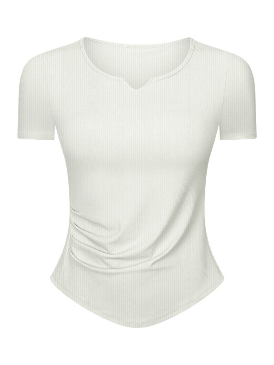 Millennia Notched Short Sleeve Active T-Shirt - Hovatok