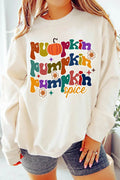 Letter Graphic Round Neck Long Sleeve Sweatshirt - Hovatok