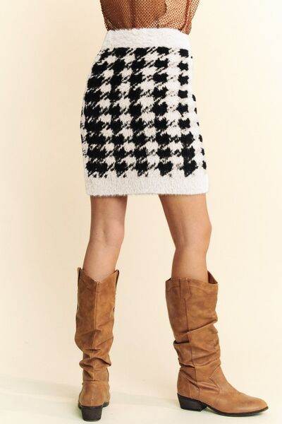 Davi & Dani Scoop Neck Wide Strap Top and Skirt Sweater Set - Hovatok