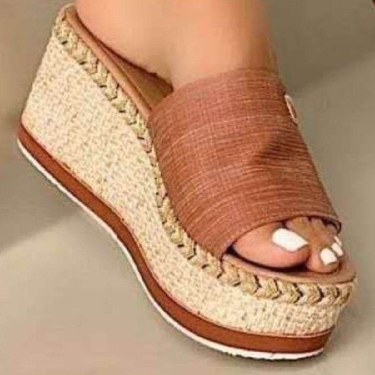 PU Leather Open Toe Sandals - Hovatok