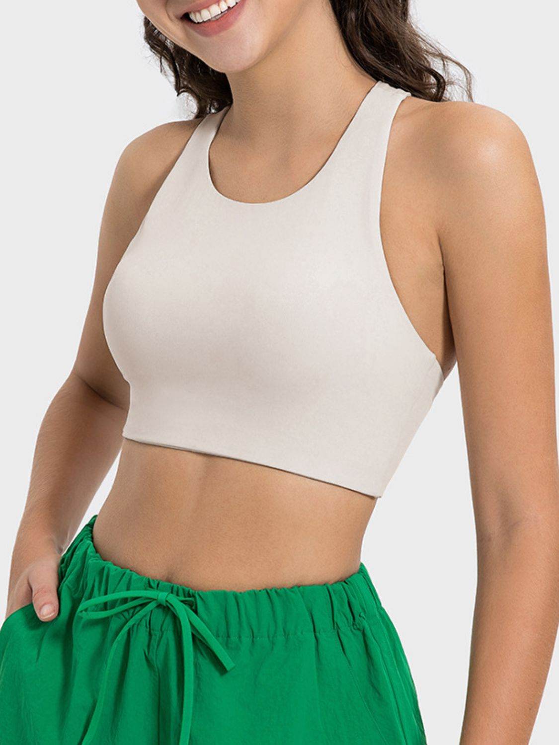 Millennia Cutout Round Neck Active Tank - Hovatok