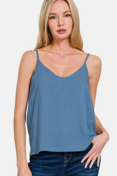 Zenana Two Layered Spaghetti Strap Cami - Hovatok
