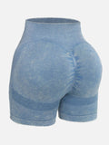 Washed High Waist Active Shorts - Hovatok