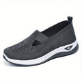 Breathable Mesh Round Toe Wedge Sneakers - Hovatok