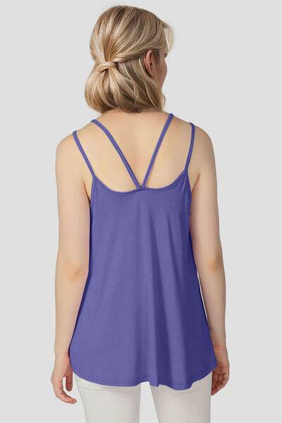 Basic Bae Bamboo Scoop Neck Double Spaghetti Straps Cami - Hovatok