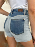 Judy Blue Full Size Color Block Denim Shorts - Hovatok