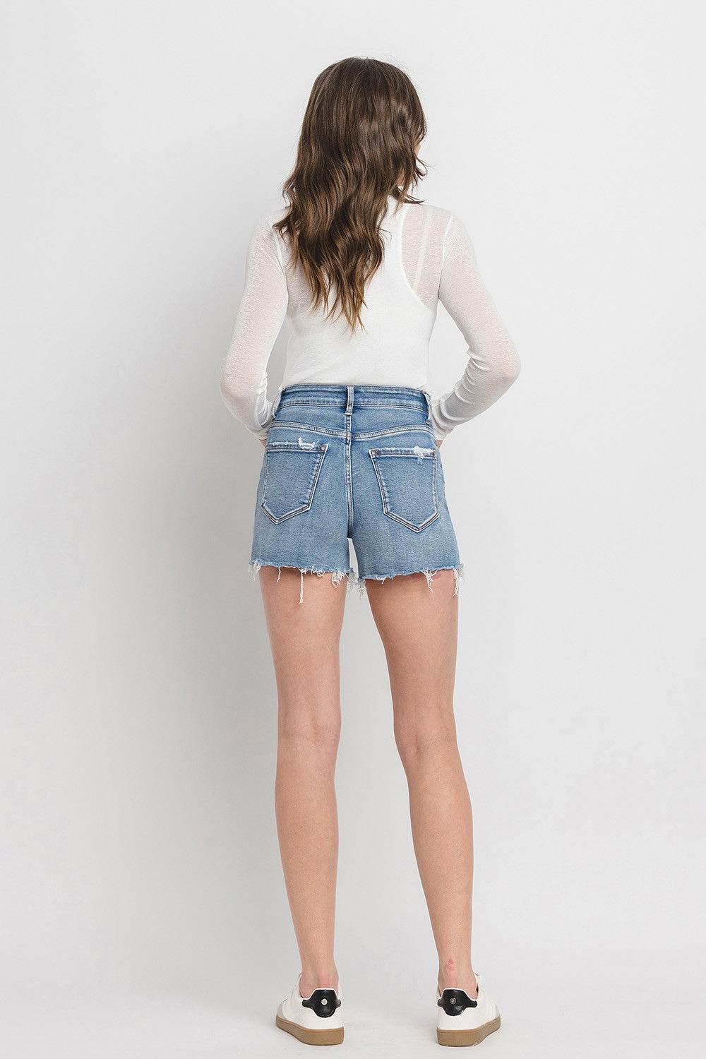 Vervet by Flying Monkey High Rise Denim Shorts - Hovatok