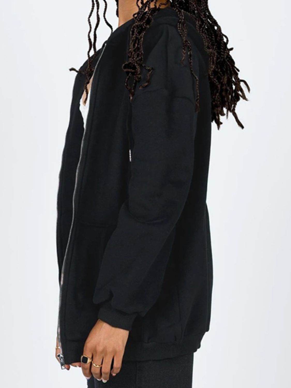 Zip-Up Drawstring Hoodie - Hovatok