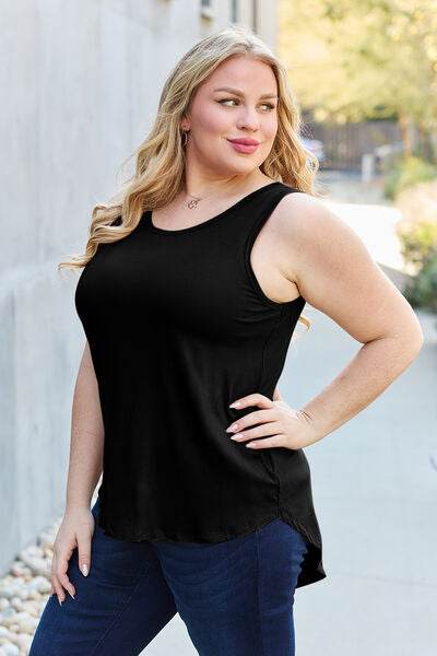 Basic Bae Bamboo Full Size Round Neck Tank - Hovatok