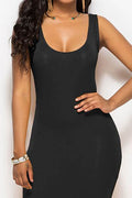 Scoop Neck Wide Strap Maxi Dress - Hovatok