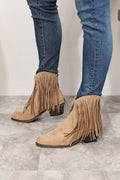 Legend Women's Fringe Cowboy Western Ankle Boots - Hovatok