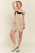 ADORA Adjustable Wide Strap Square Neck Overall Dress - Hovatok