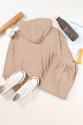 Drawstring Zip Up Hoodie and Pants Active Set - Hovatok