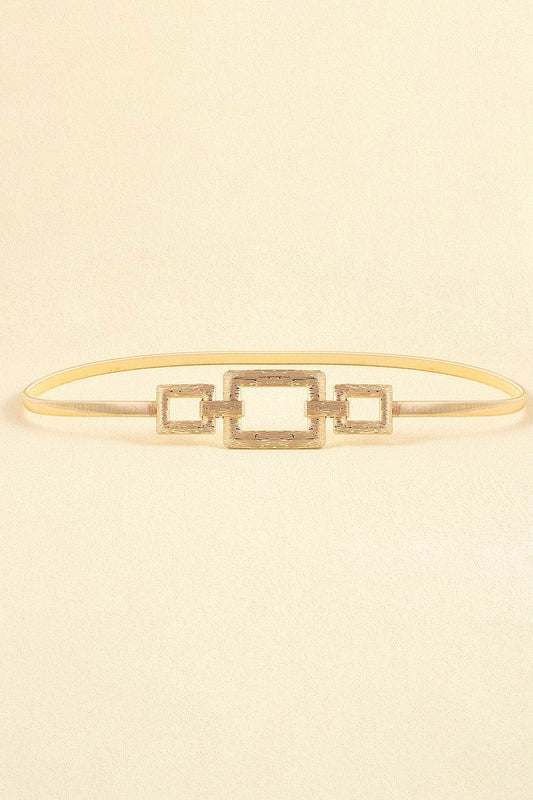 Square Shape Zinc Alloy Buckle Iron Belt - Hovatok