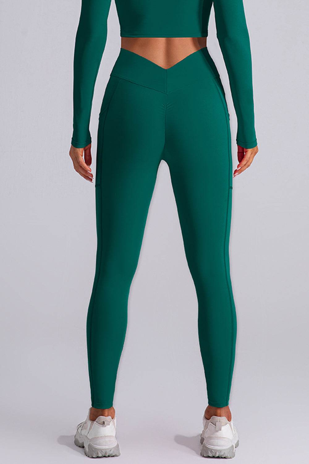 High Waist Active Leggings with Pockets - Hovatok