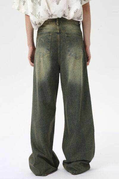 Wide Leg Jeans with Pockets - Hovatok