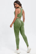 3 Piece Washed Square Neck Wide Strap Active Set - Hovatok