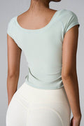 Round Neck Short Sleeve Active T-Shirt - Hovatok