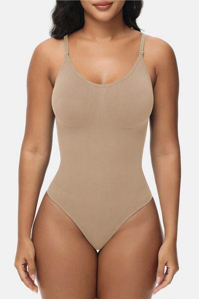 Spaghetti Strap Tummy Control Bodysuit - Hovatok