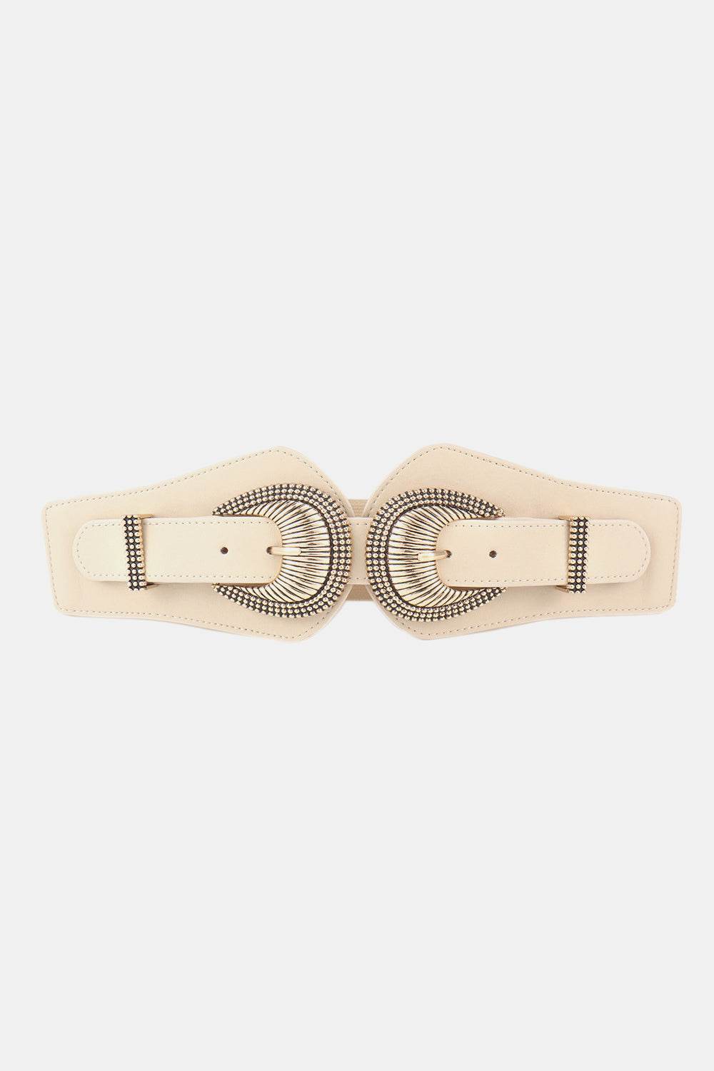 Shell Double Buckle Elastic Wide Belt - Hovatok