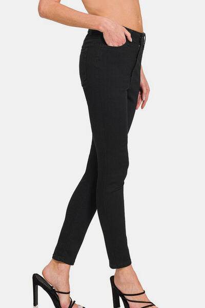 Zenana High Rise Skinny Jeans with Pockets - Hovatok