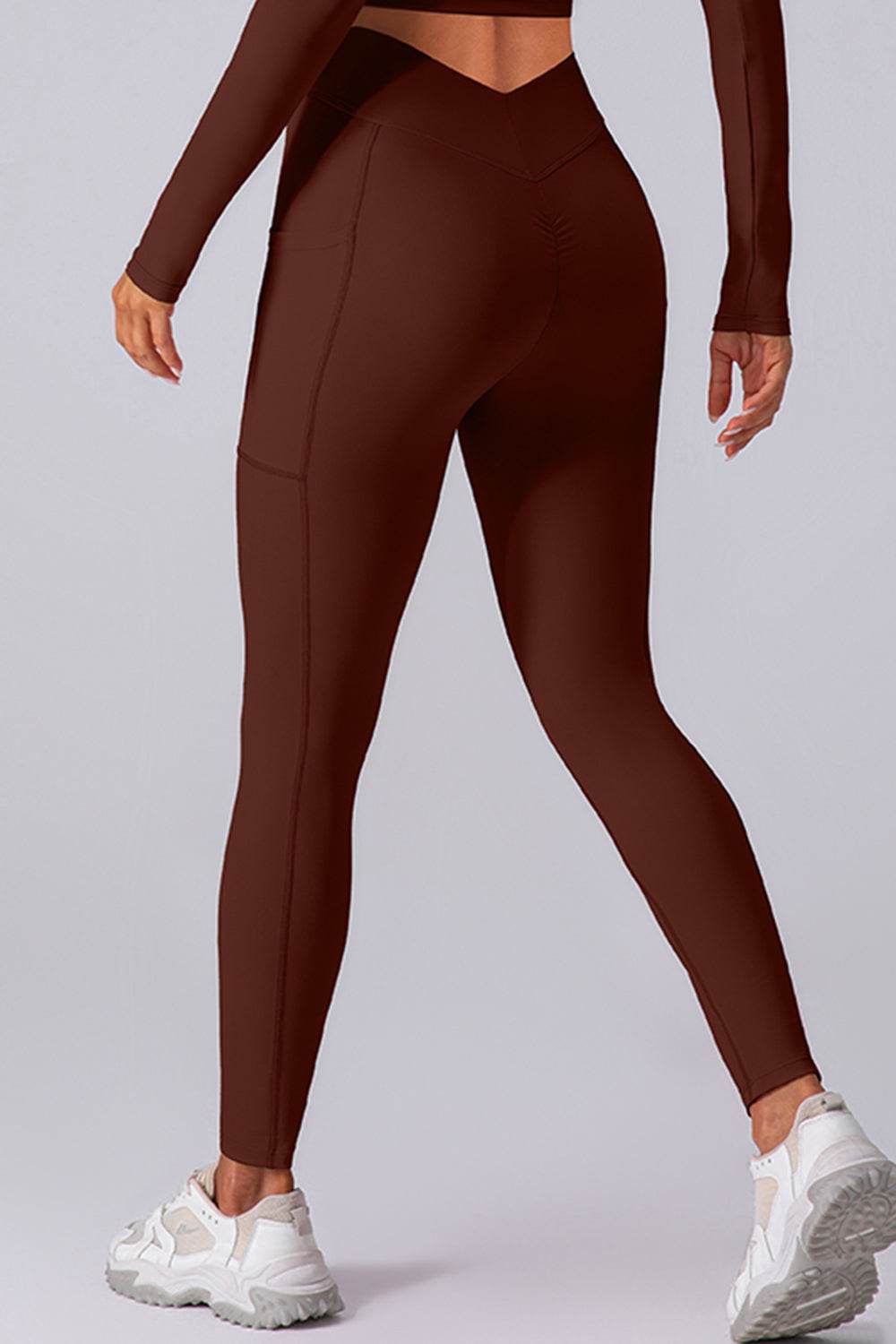 High Waist Active Leggings with Pockets - Hovatok