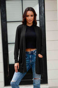 Basic Bae Full Size Open Front Long Sleeve Cardigan with Pockets - Hovatok
