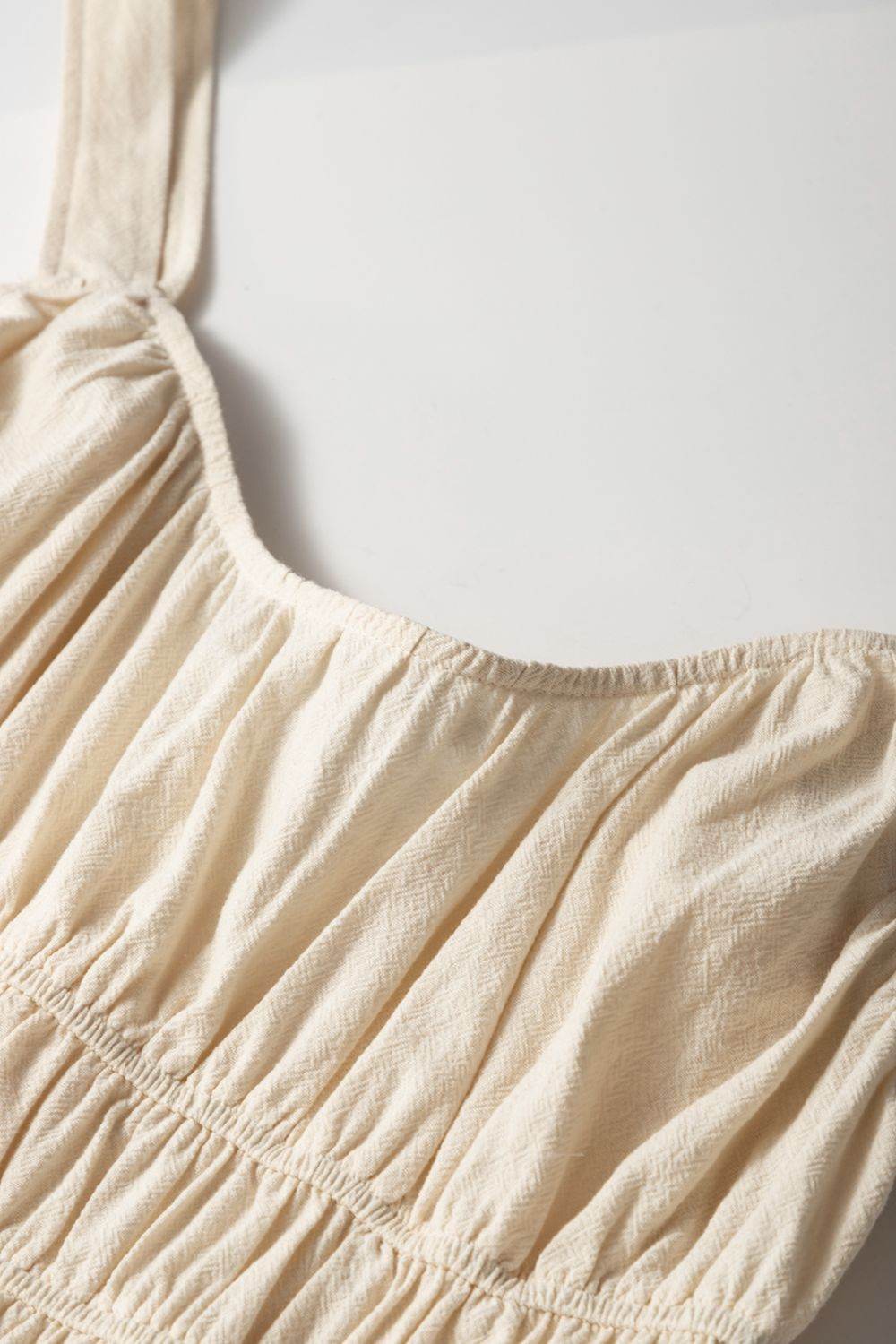 Ruched Sleeveless Wide Leg Jumpsuit - Hovatok
