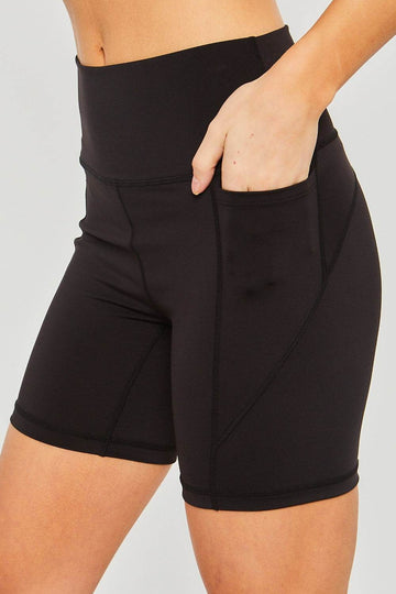 Love Tree High Waist Seam Detail Active Shorts - Hovatok