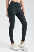 Wide Waistband Slim Fit Active Leggings - Hovatok