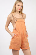 VERY J Washed Frayed Hem Denim Overall - Hovatok