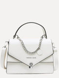 Chain PU Leather Detachable Shoulder Strap Handbag - Hovatok