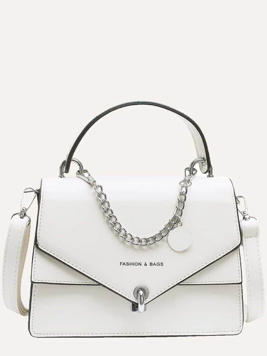 Chain PU Leather Detachable Shoulder Strap Handbag - Hovatok