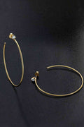 Adored 925 Sterling Silver Moissanite Hoop Earrings - Hovatok