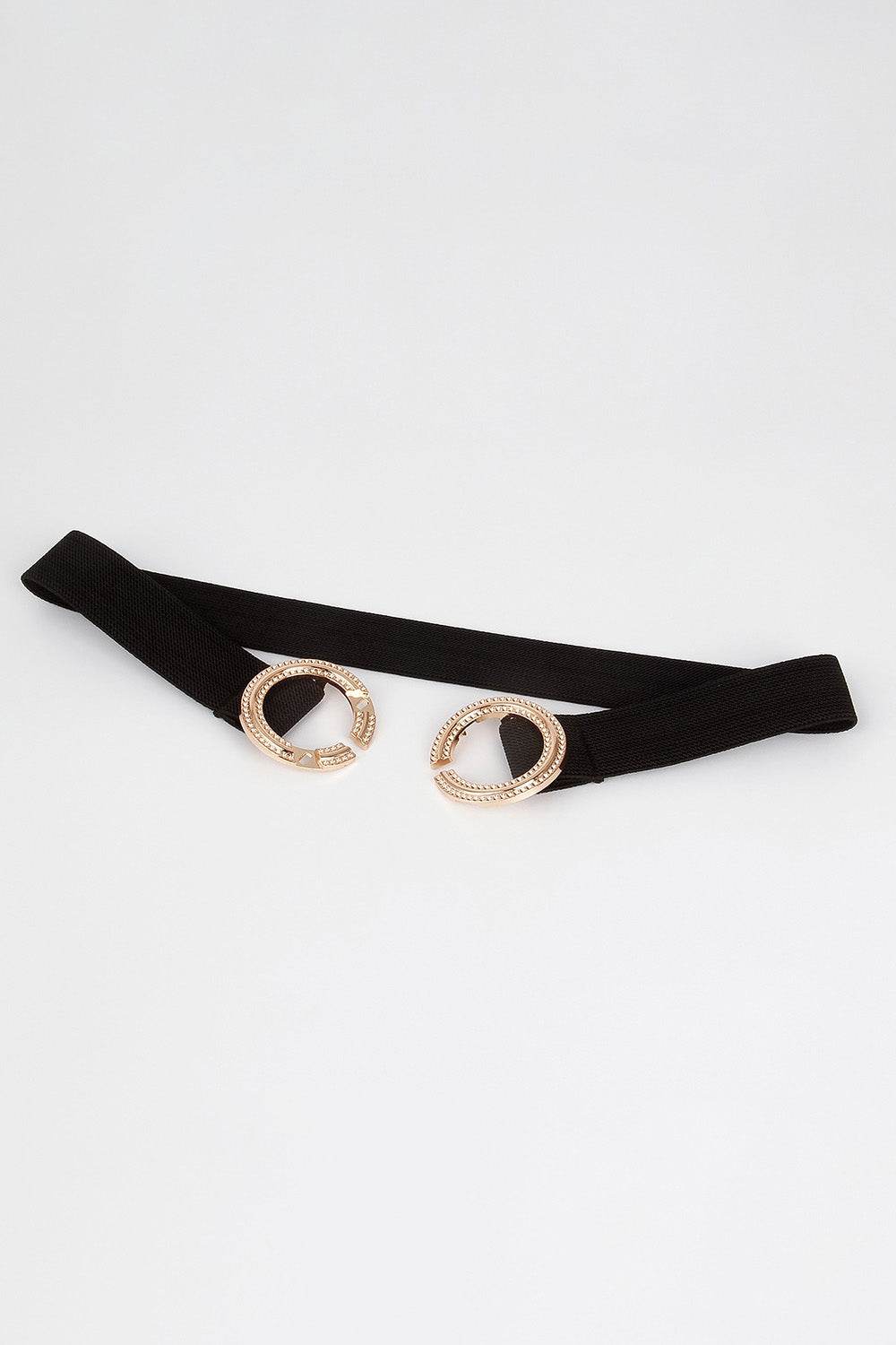Double Hoop Buckle Elastic Belt - Hovatok