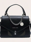 Chain PU Leather Detachable Shoulder Strap Handbag - Hovatok