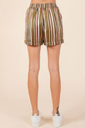 Mittoshop Drawstring Striped Satin Shorts - Hovatok