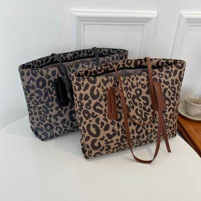 PU Leather Leopard Tote Bag - Hovatok