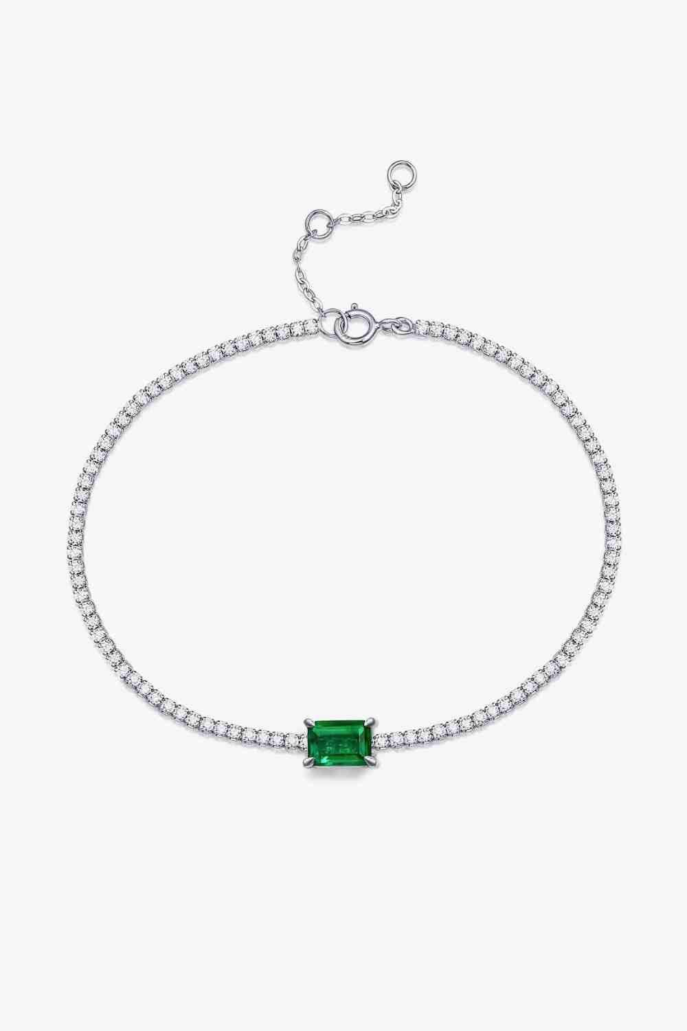 Adored 1 Carat Lab-Grown Emerald Bracelet - Hovatok
