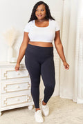 Double Take Wide Waistband Sports Leggings - Hovatok