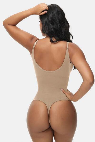 Spaghetti Strap Tummy Control Bodysuit - Hovatok