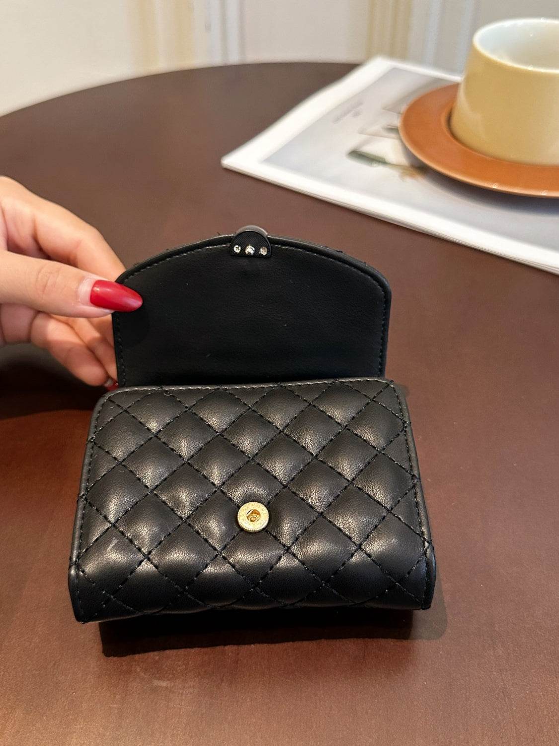 PU Leather Solid Color Wallet - Hovatok