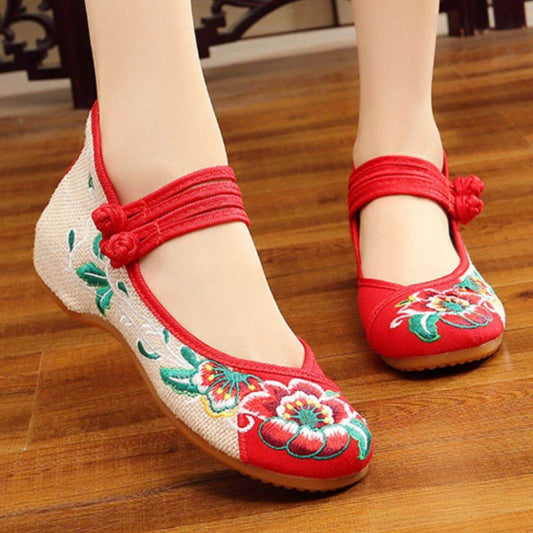 Embroidered Flat Slip-Ons - Hovatok