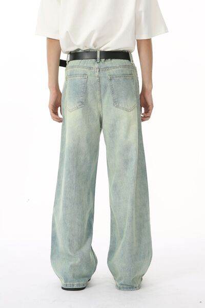 Wide Leg Jeans with Pockets - Hovatok