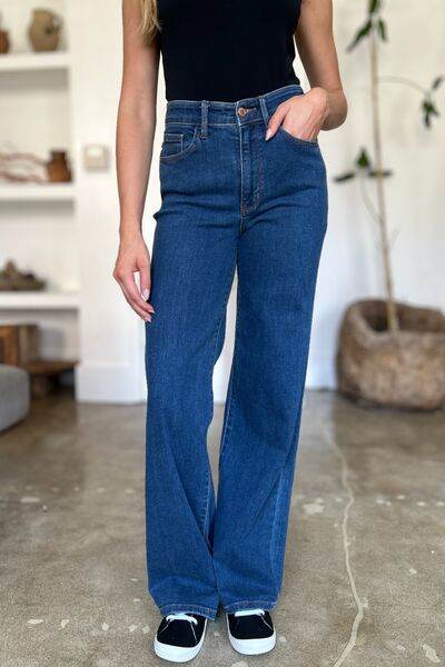 Judy Blue Full Size High Rise Straight Jeans - Hovatok