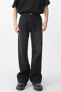 Casual Mid-Rise Elasticated Waistband Jeans - Hovatok